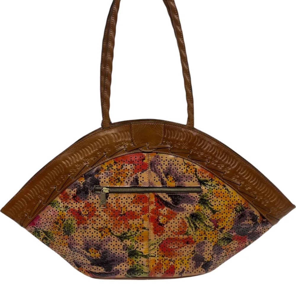 Patricia Nash Women Handbags Perforated Leather Trope Dome Tote Rainforest
